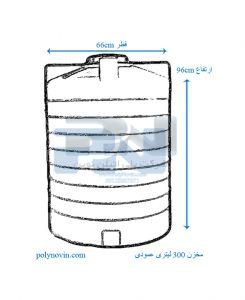 بشکه 300 لیتری سه لایه ضد بو و ضد جلبک